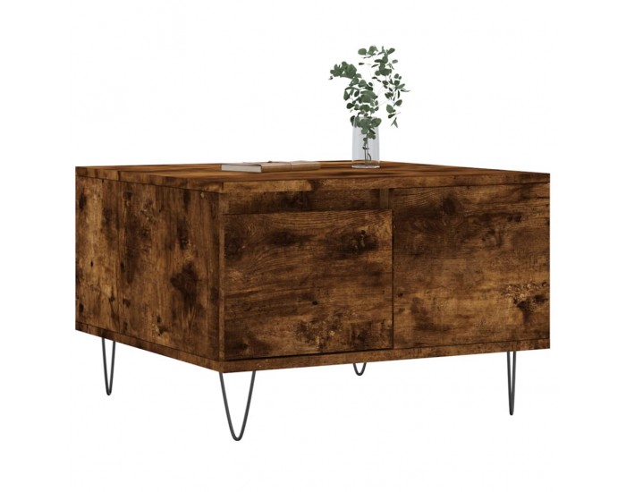 Sonata H Кафе маса, опушен дъб, 55x55x36,5 см, инженерно дърво