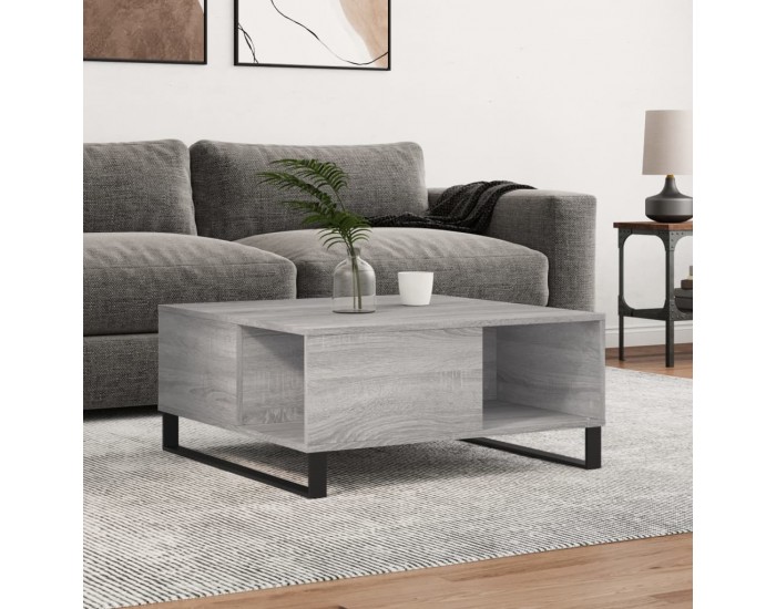 Sonata H Кафе маса, сив сонома, 80x80x36,5 см, инженерно дърво