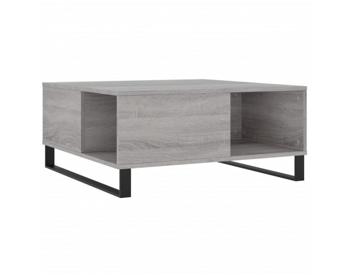 Sonata H Кафе маса, сив сонома, 80x80x36,5 см, инженерно дърво