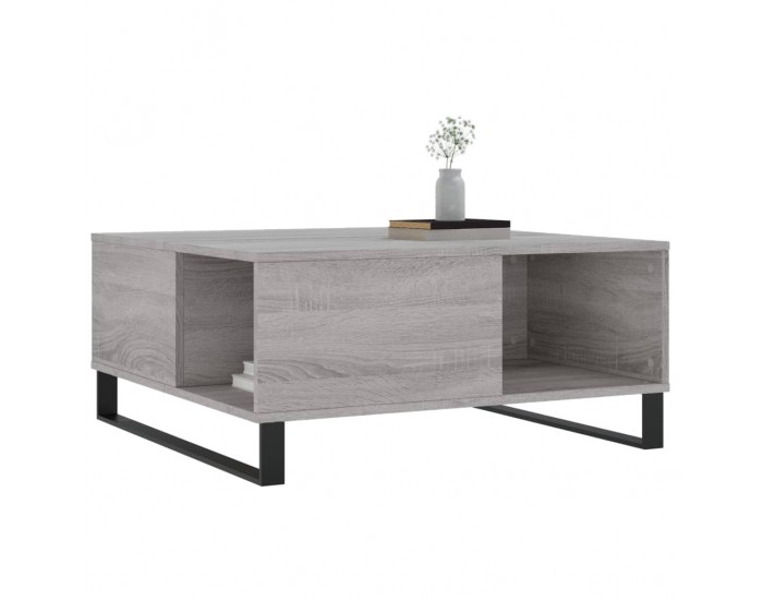 Sonata H Кафе маса, сив сонома, 80x80x36,5 см, инженерно дърво