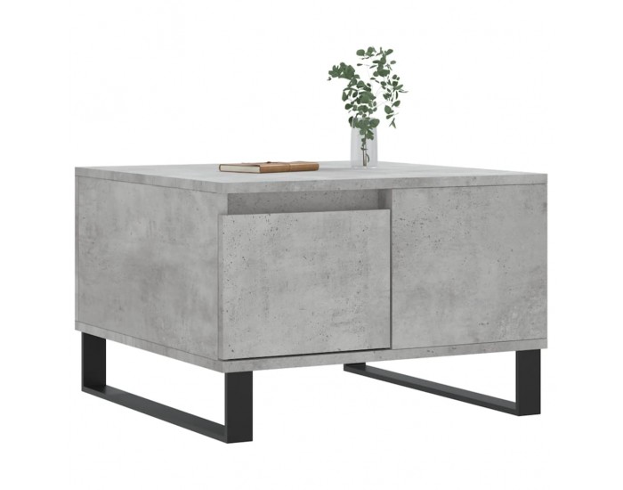 Sonata H Маса за кафе, бетонно сива, 55x55x36,5 см, инженерно дърво