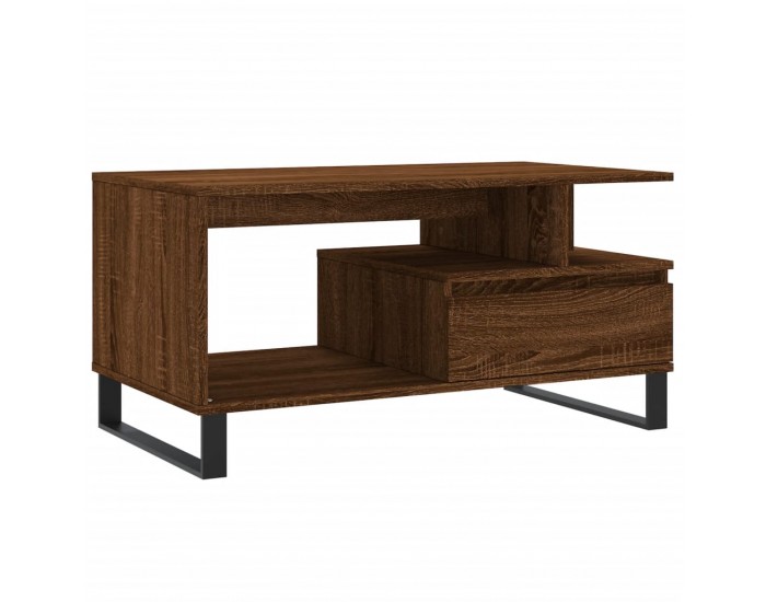 Sonata H Маса за кафе, кафяв дъб, 90x49x45 см, инженерно дърво