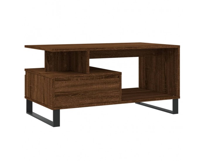 Sonata H Маса за кафе, кафяв дъб, 90x49x45 см, инженерно дърво