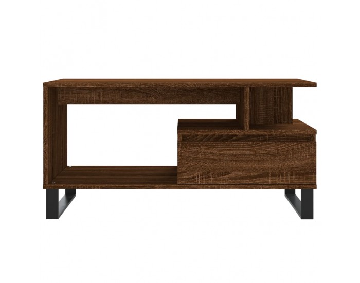 Sonata H Маса за кафе, кафяв дъб, 90x49x45 см, инженерно дърво