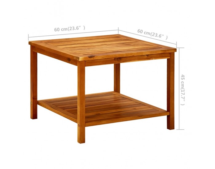 Sonata H Маса за кафе, 60x60x45 см, акациево дърво масив