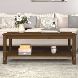 Sonata H Кафе маса, меденокафява, 110x55x45 см, борово дърво масив - Маси
