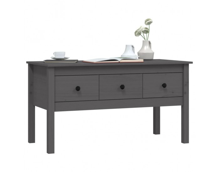 Sonata H Кафе маса, Сиво, 102x49x55 см, борово дърво масив