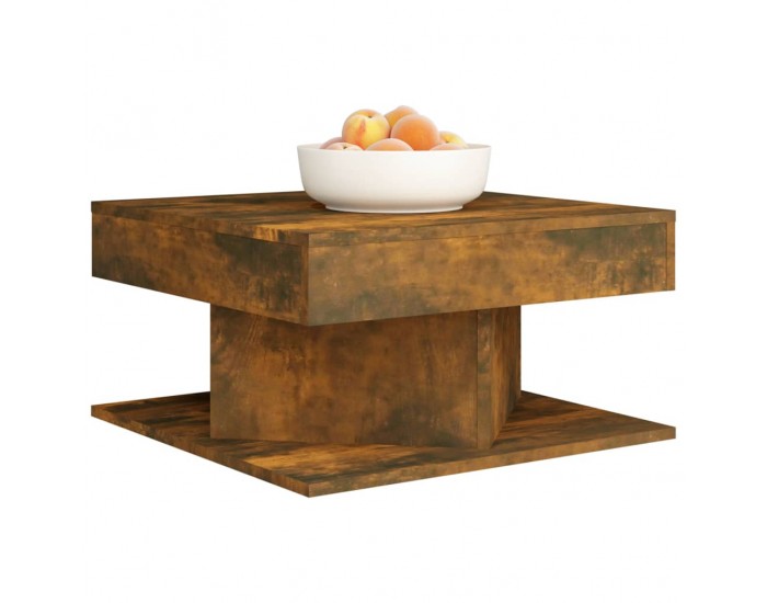 Sonata H Маса за кафе, опушен дъб, 57x57x30 см, инженерно дърво