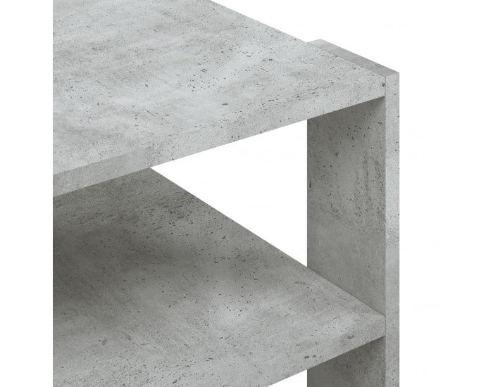 Sonata H Кафе маса, бетонно сива, 59,5x59,5x40 см, инженерно дърво