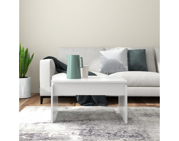 Sonata H Маса за кафе, бяла, 68x50x38 см, инженерно дърво