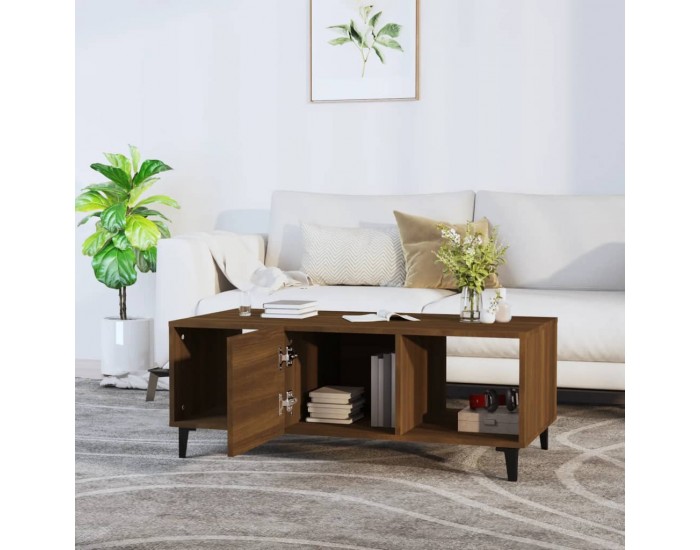 Sonata H Кафе маса, кафяв дъб, 102x50x40 см, инженерно дърво