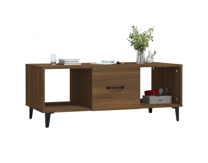 Sonata H Кафе маса, кафяв дъб, 102x50x40 см, инженерно дърво