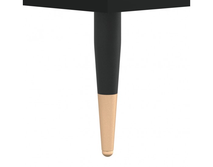 Sonata H Кафе маса, черна, 104x60x35 см, инженерно дърво