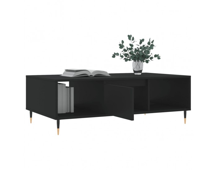 Sonata H Кафе маса, черна, 104x60x35 см, инженерно дърво