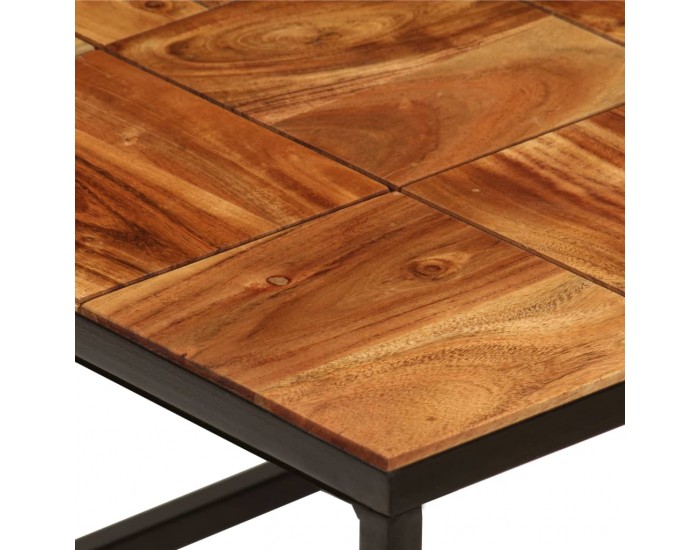 Sonata H Маса за кафе, 110x60x40 см, акациево дърво масив и стомана