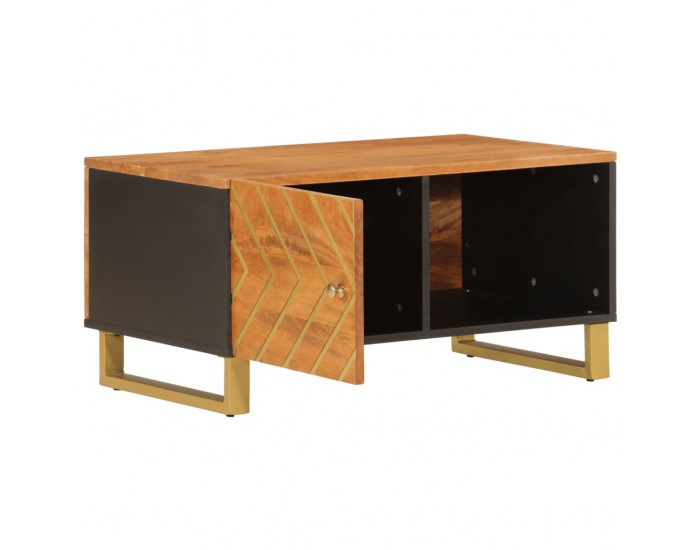 Sonata H Кафе маса, кафява, 80x50x40 см, мангово дърво масив