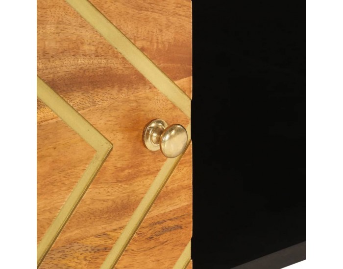 Sonata H Кафе маса, кафява, 80x50x40 см, мангово дърво масив