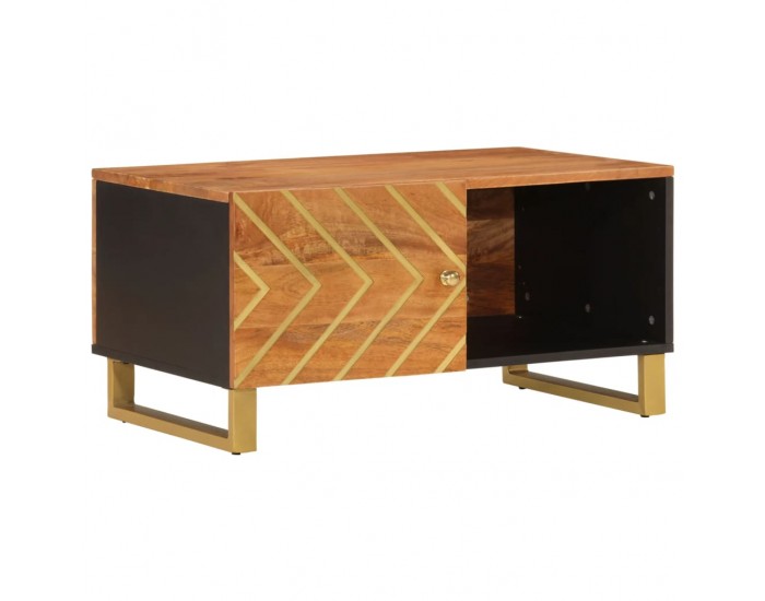 Sonata H Кафе маса, кафява, 80x50x40 см, мангово дърво масив