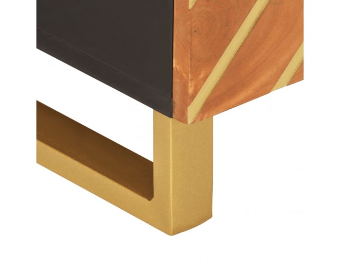 Sonata H Кафе маса, кафява, 80x50x40 см, мангово дърво масив