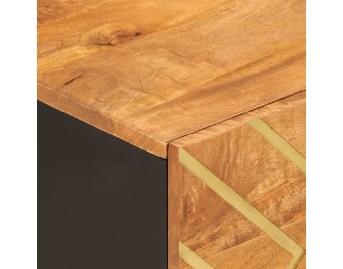 Sonata H Кафе маса, кафява, 80x50x40 см, мангово дърво масив