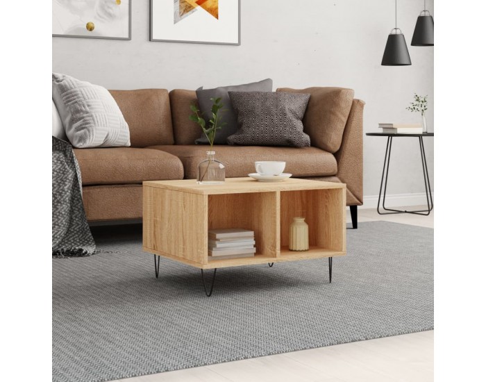 Sonata H Кафе маса, дъб сонома, 60x50x36,5 см, инженерно дърво