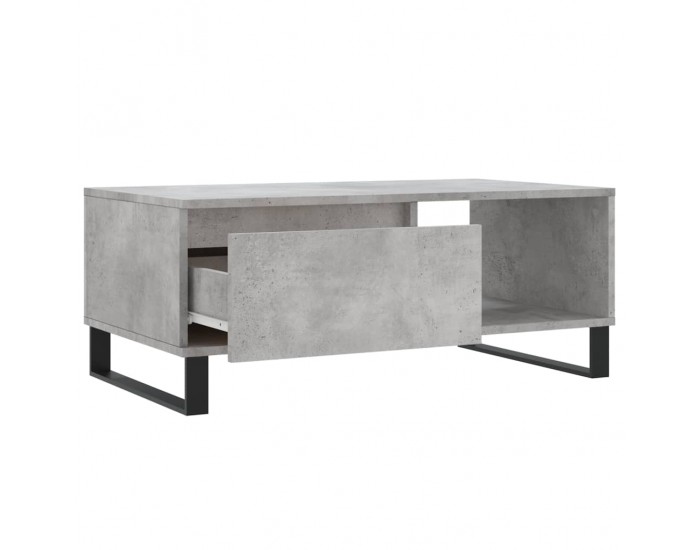 Sonata H Маса за кафе, бетонно сива, 90x50x36,5 см, инженерно дърво