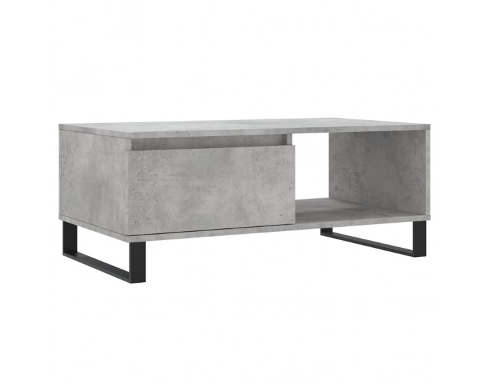 Sonata H Маса за кафе, бетонно сива, 90x50x36,5 см, инженерно дърво