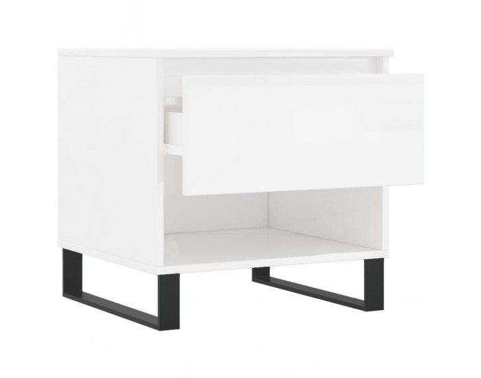 Sonata H Маси за кафе, 2 бр, бял гланц, 50x46x50 см, инженерно дърво