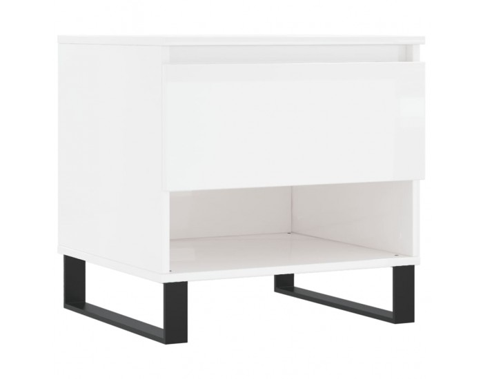 Sonata H Маси за кафе, 2 бр, бял гланц, 50x46x50 см, инженерно дърво