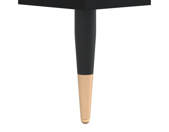 Sonata H Кафе маса, черна, 60x44,5x45 см, инженерно дърво