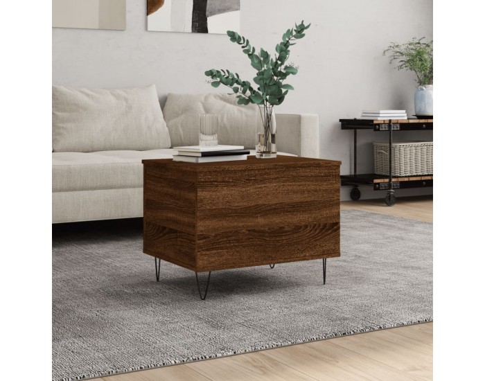 Sonata H Маса за кафе, кафяв дъб, 60x44,5x45 см, инженерно дърво