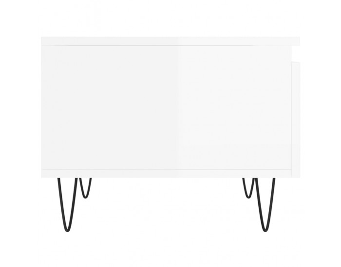 Sonata H Маси за кафе, 2 бр, бял гланц, 50x46x35 см, инженерно дърво