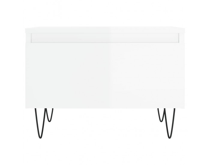 Sonata H Маси за кафе, 2 бр, бял гланц, 50x46x35 см, инженерно дърво