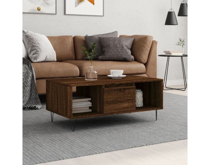 Sonata H Кафе маса, кафяв дъб, 90x50x36,5 см, инженерно дърво