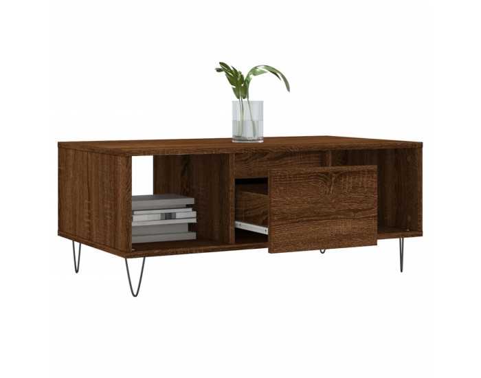 Sonata H Кафе маса, кафяв дъб, 90x50x36,5 см, инженерно дърво