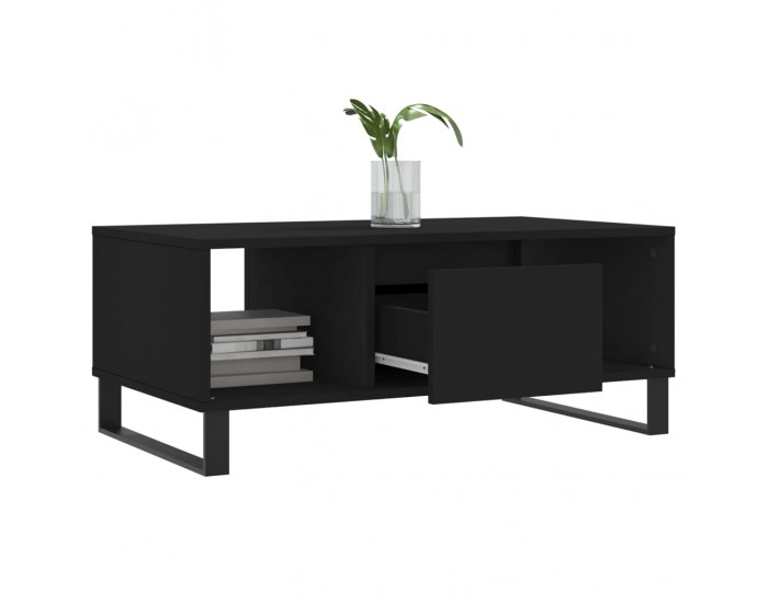 Sonata H Кафе маса, черна, 90x50x36,5 см, инженерно дърво