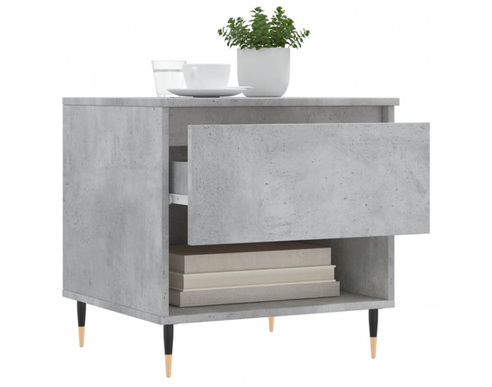 Sonata H Странични маси, 2 бр, бетонно сиво, 50x46x50 , инженерно дърво