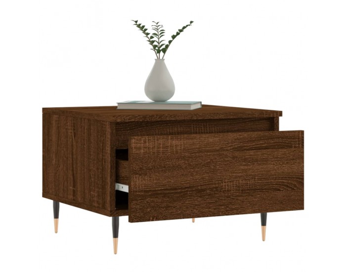 Sonata H Холни маси, 2 бр, Кафяв дъб, 50x46x35 см, инженерно дърво