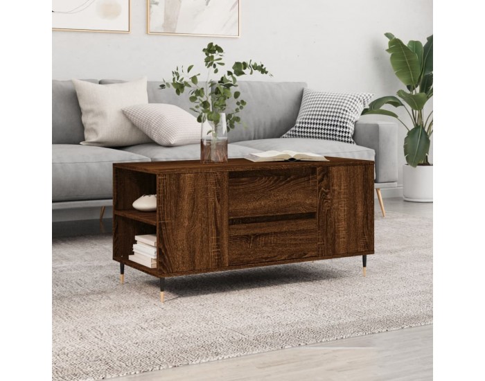 Sonata H Кафе маса, кафяв дъб, 102x44,5x50 см, инженерно дърво