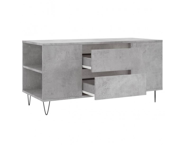 Sonata H Кафе маса, бетонно сиви, 102x44,5x50 см, инженерно дърво