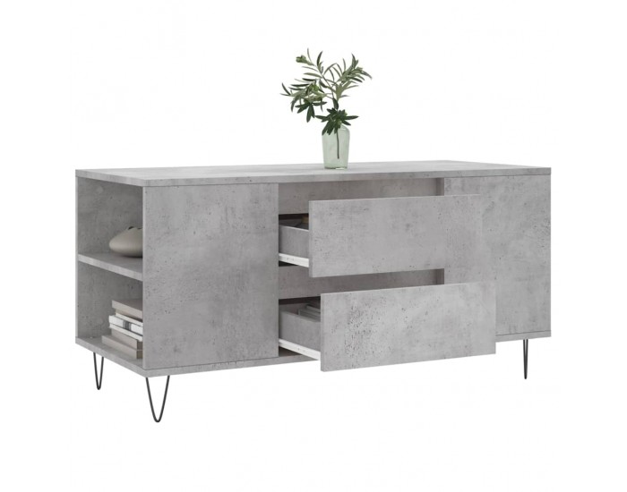 Sonata H Кафе маса, бетонно сиви, 102x44,5x50 см, инженерно дърво