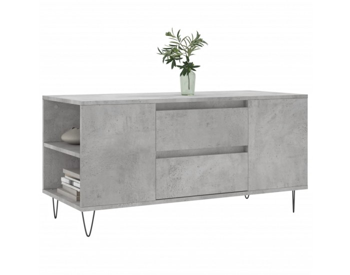 Sonata H Кафе маса, бетонно сиви, 102x44,5x50 см, инженерно дърво