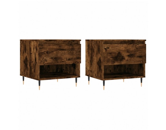 Sonata H Кафе маси, 2 бр, опушен дъб, 50x46x50 см, инженерно дърво