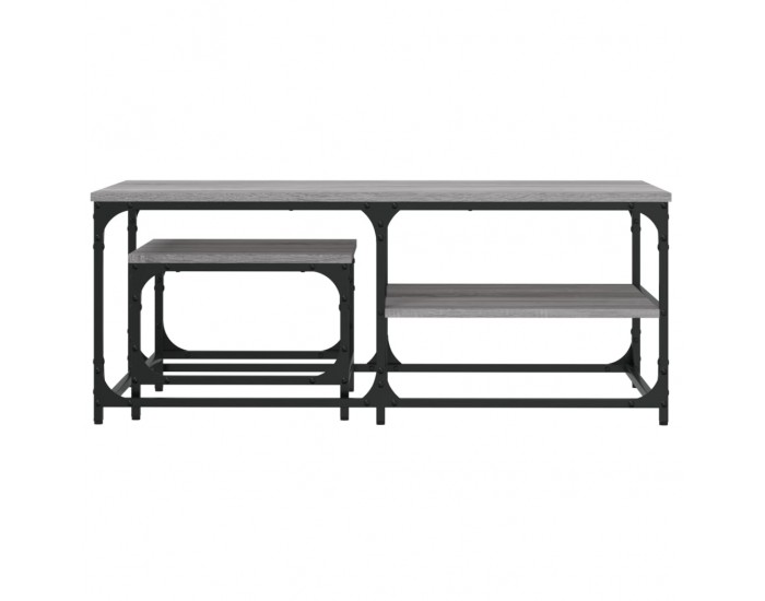 Sonata H Стифиращи кафе маси, 2 бр, сив сонома, инженерно дърво