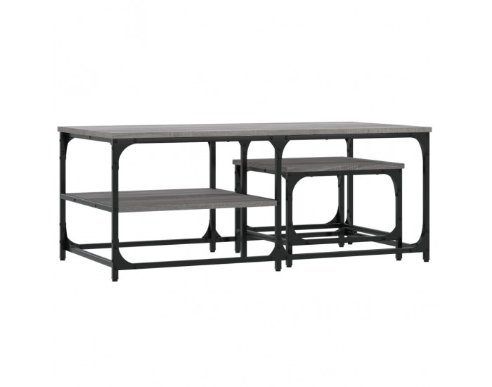 Sonata H Стифиращи кафе маси, 2 бр, сив сонома, инженерно дърво