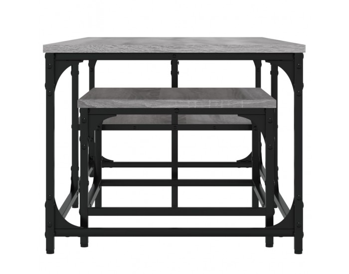 Sonata H Стифиращи кафе маси, 2 бр, сив сонома, инженерно дърво