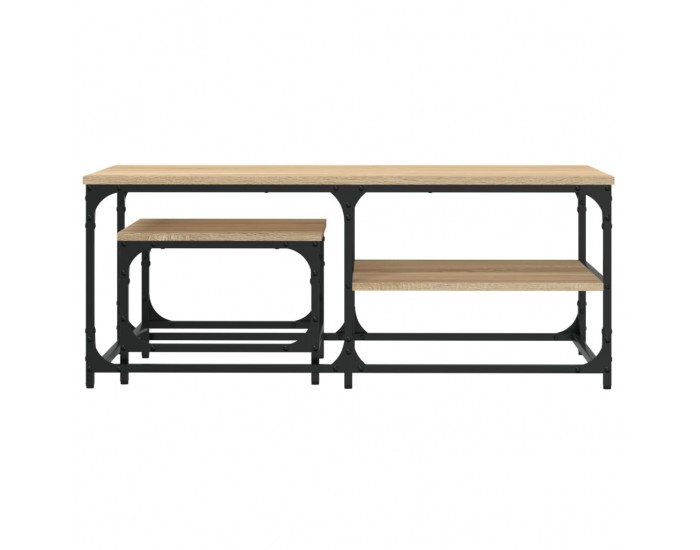 Sonata H Стифиращи кафе маси, 2 бр, сонома дъб, инженерно дърво