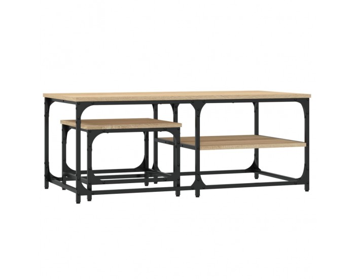 Sonata H Стифиращи кафе маси, 2 бр, сонома дъб, инженерно дърво