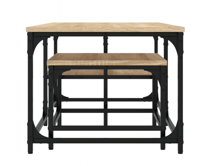 Sonata H Стифиращи кафе маси, 2 бр, сонома дъб, инженерно дърво