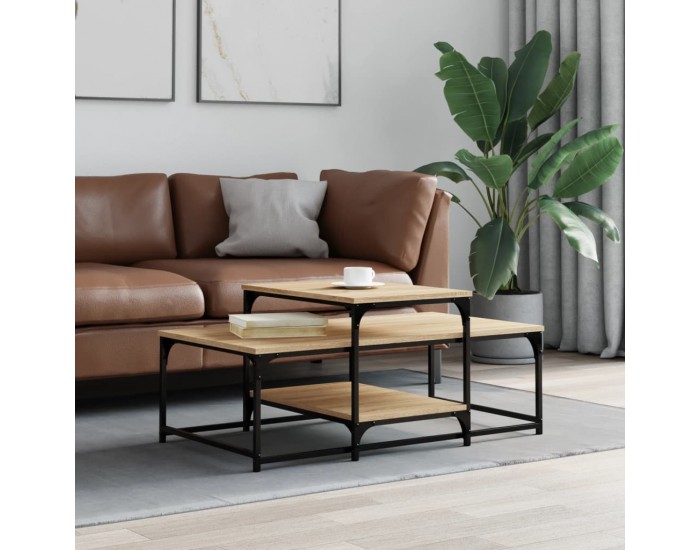 Sonata H Кафе маса, дъб сонома, 102x60x45 см, инженерно дърво